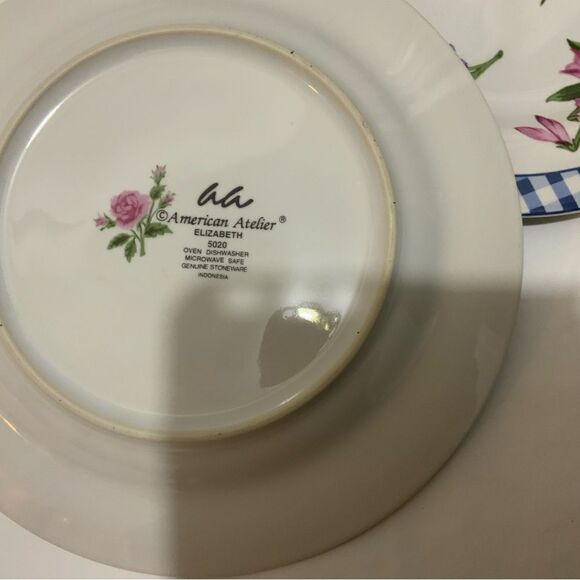 2 AMERICAN ATELIER ELIZABETH 5020 salad Plate 8 1/8” Granny Core Floral  A2 - Picture 6 of 6